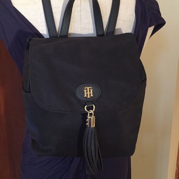 Tommy Hilfiger Bags Tommy Hilfiger Black Nylon Backpack Poshmark
